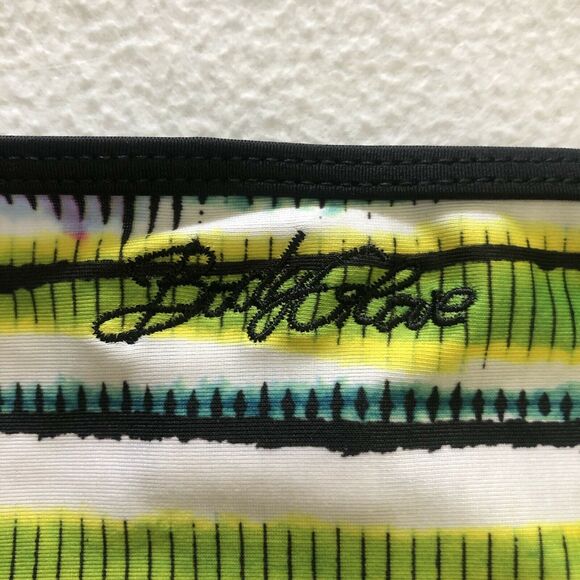 NWT Body Glove Black Multicolor Stripe Tie Side Swim Bikini Bottom 3917434 XL - Picture 6 of 7